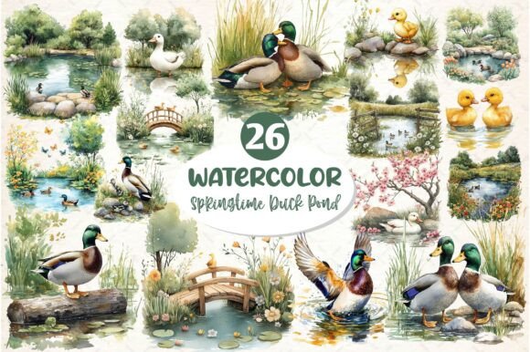 Download Springtime Duck Pond Clipart - Premium Resources