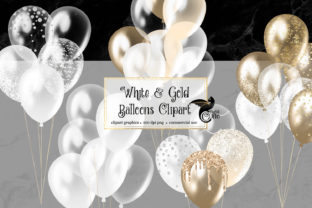 Download White and Gold Balloons Clipart - Balloons Collection