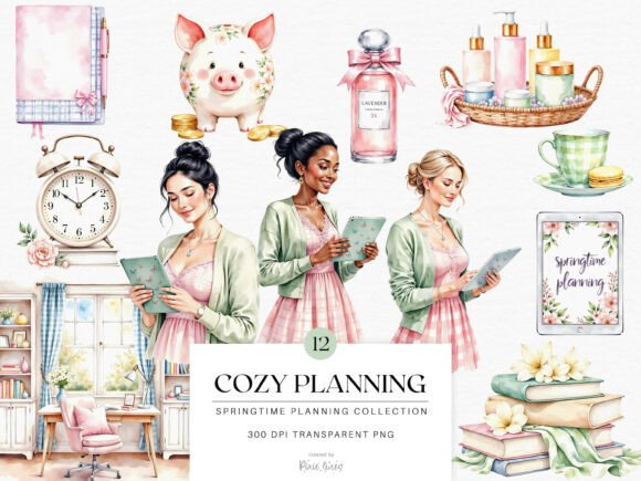 Download Cozy Springtime Planning and Book Lover - Springtime Collection
