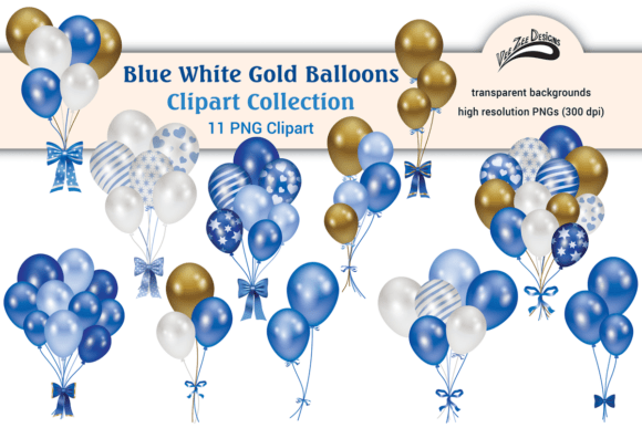 Download Blue and White Balloons PNG Clipart Pack - Balloons Collection